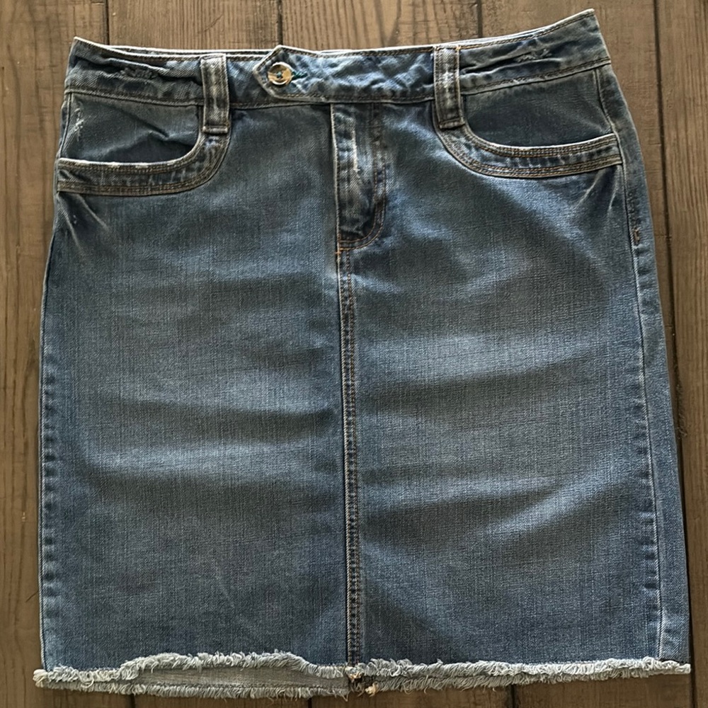 Old Navy Blue Knee-Length Pencil Skirt